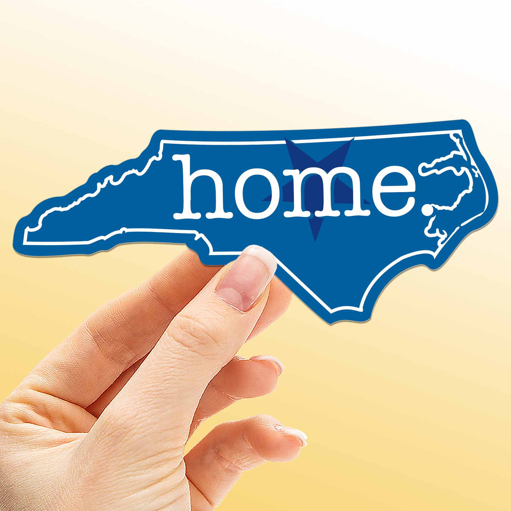 Royal Blue North Carolina Home Sticker